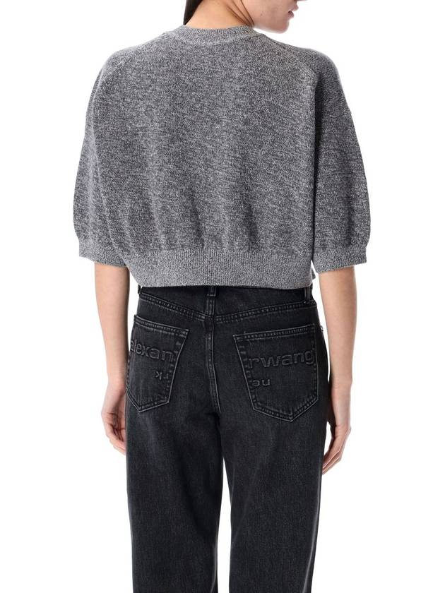 T By Alexander Wang Logo-Embossed High-Frequency Cropped Sweater - ALEXANDER WANG - BALAAN 2