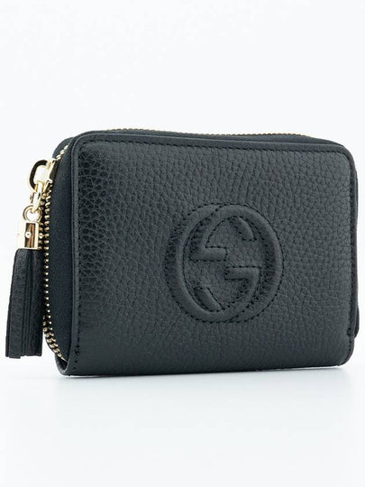 Soho Zipper Tassel Half Wallet Black - GUCCI - BALAAN 2