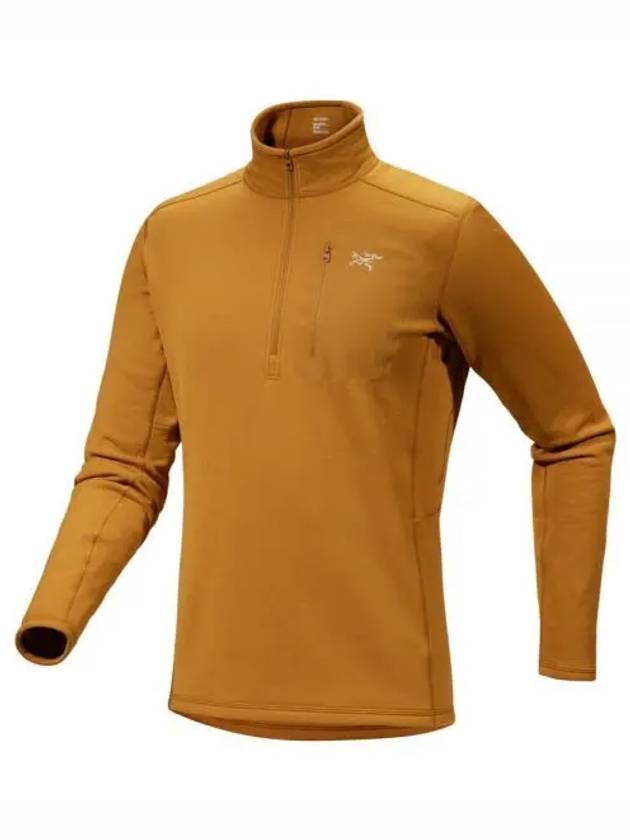 Men's Rho Heavyweight Zip Neck Long Sleeve T-Shirt Yellow - ARC'TERYX - BALAAN 1