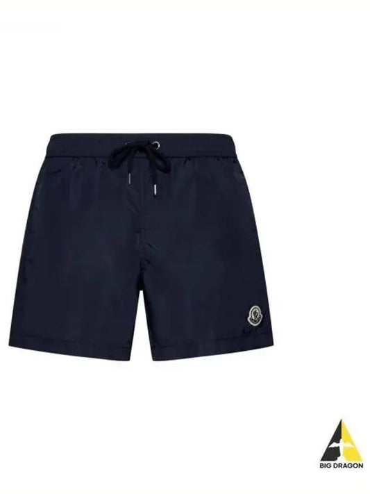 Moncler Logo Swim Shorts Night Blue - MONCLER - BALAAN 2