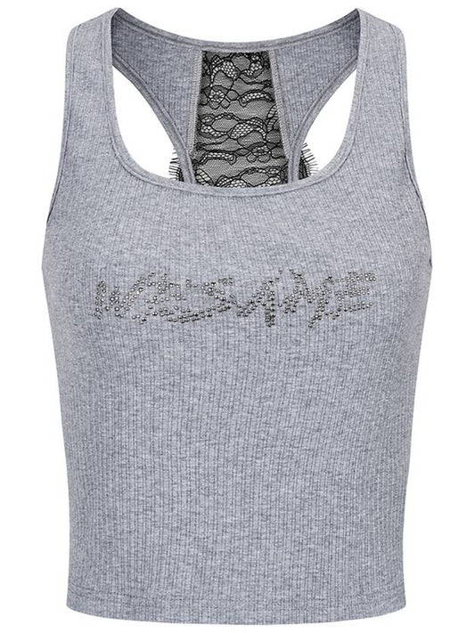Summer lace stitched sleeveless vest gray - WESAME LAB - BALAAN 2