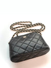 Classic Crossbag On Chain Grained Calfskin & Silver Black - CHANEL - BALAAN 4