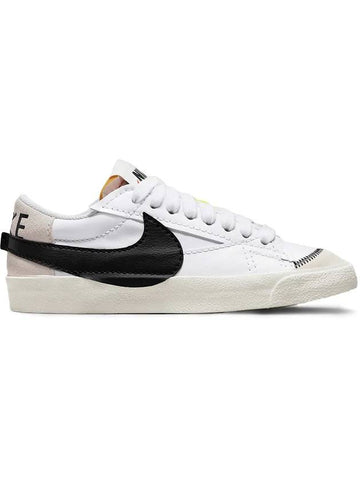 Blazer 77 Jumbo Low Top Sneakers White Black - NIKE - BALAAN 1