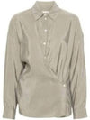 Dry Silk Straight Collar Twist Shirt Light Misty Grey - LEMAIRE - BALAAN 2