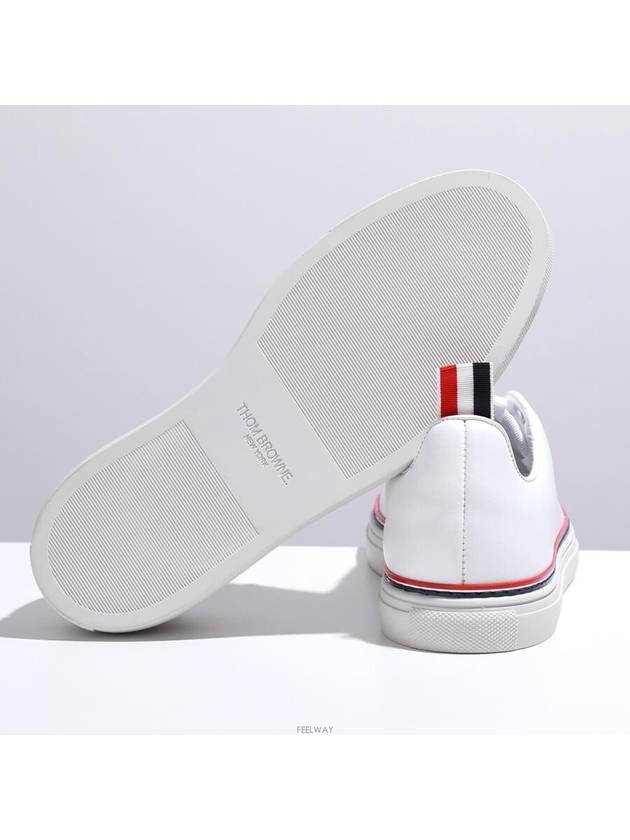 Women's Tennis Striped Low Top Sneakers White - THOM BROWNE - BALAAN 9