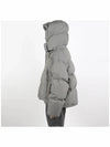 Oversized Nylon Puffer Down Jacket Grey - AMI - BALAAN 4