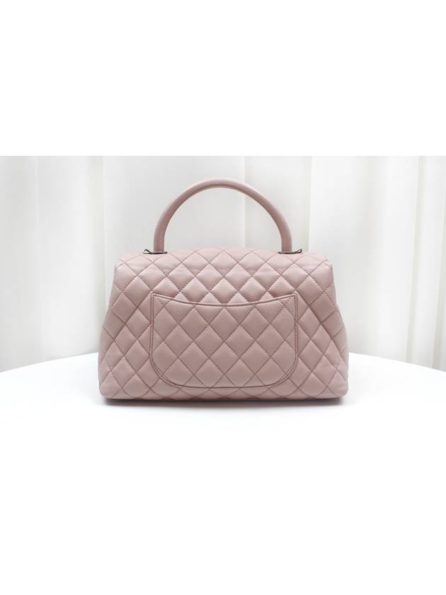 Coco Handle Quilted Caviar Medium Pink Tote Shoulder Bag 23rd A92990 - CHANEL - BALAAN 5