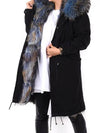 Women's Fox Fur Long Field Suit Black W2834L - AS65 - BALAAN 3