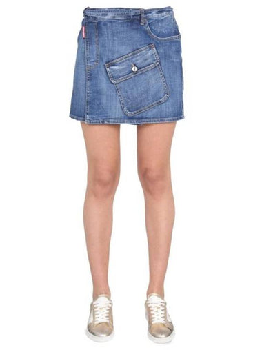 Denim Skirt S72MA0922 S30342470 BLUE - DSQUARED2 - BALAAN 1