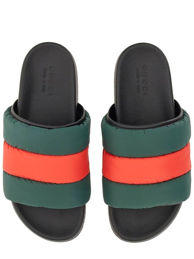 nylon padded web slippers black - GUCCI - BALAAN 4