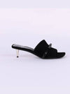 GG Velvet Sandal Heels Black - GUCCI - BALAAN 3