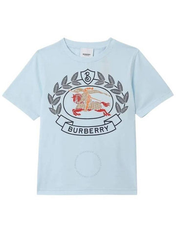 Burberry Boys Pale Blue Sidney Ekd T-Shirt, Size 18M - BURBERRY - BALAAN 1