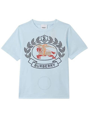 Burberry Boys Pale Blue Sidney Ekd T-Shirt, Size 18M - BURBERRY - BALAAN 1