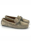 Women's Suede Driving Loafers Green Gray - CAR SHOE - BALAAN 3