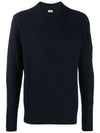 Lens Wappen Crew Neck Knit Top Navy - CP COMPANY - BALAAN 2