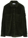 Cotton Corduroy 400 TC Over Long Sleeve Shirt Green - STONE ISLAND - BALAAN 2