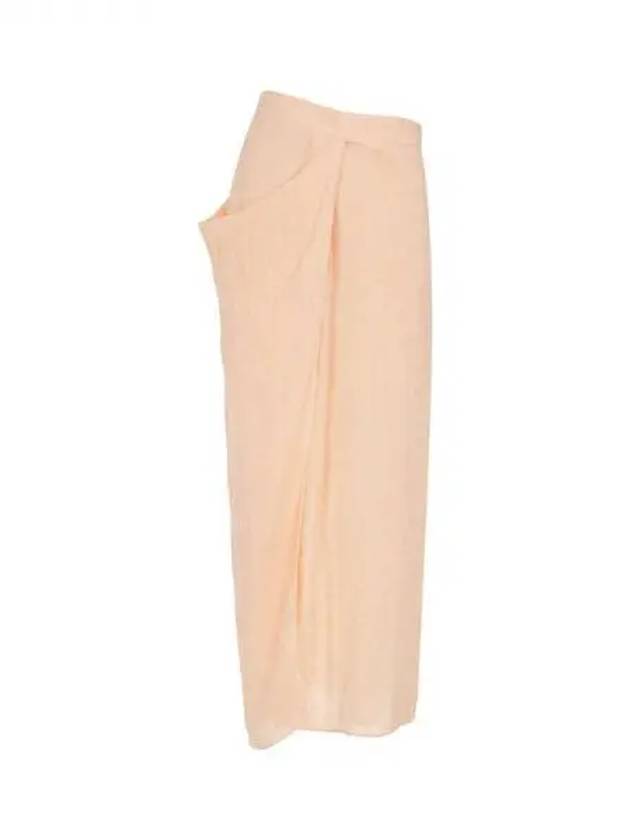 Women s Draped Linen Skirt Light Orange 271306 - EMPORIO ARMANI - BALAAN 1