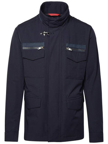 Fay Navy Polyamide Blend Jacket - FAY - BALAAN 1