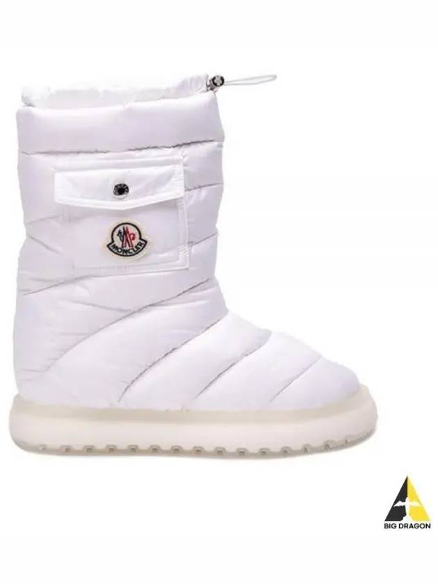 Gaia Logo Patch Pocket Padded Winter Boots White - MONCLER - BALAAN 2