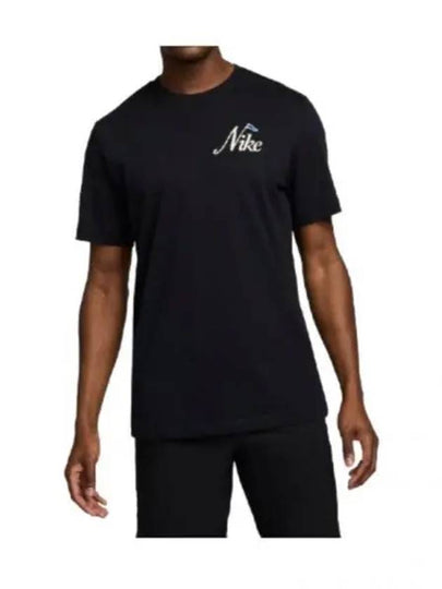 Men's Golf Short Sleeve T-Shirt Black - NIKE - BALAAN 2