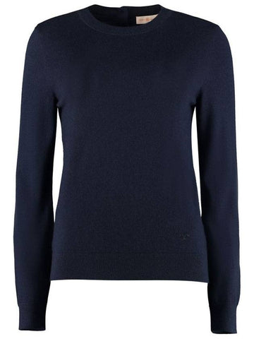 Pullover Knit Top Navy - TORY BURCH - BALAAN.