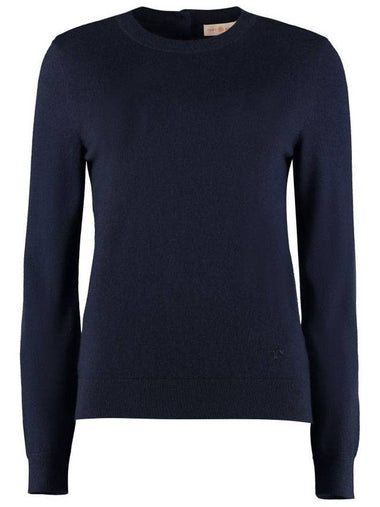 Iberia Cashmere Knit Top Navy - TORY BURCH - BALAAN 1