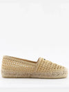 Logo Raffia Flat Espadrilles Beige - PRADA - BALAAN 6