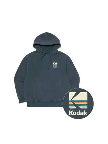 KODAK Apparel Rainbow Semi Overfit Snow Washing Brushed Hood NAVY - KODO - BALAAN 1