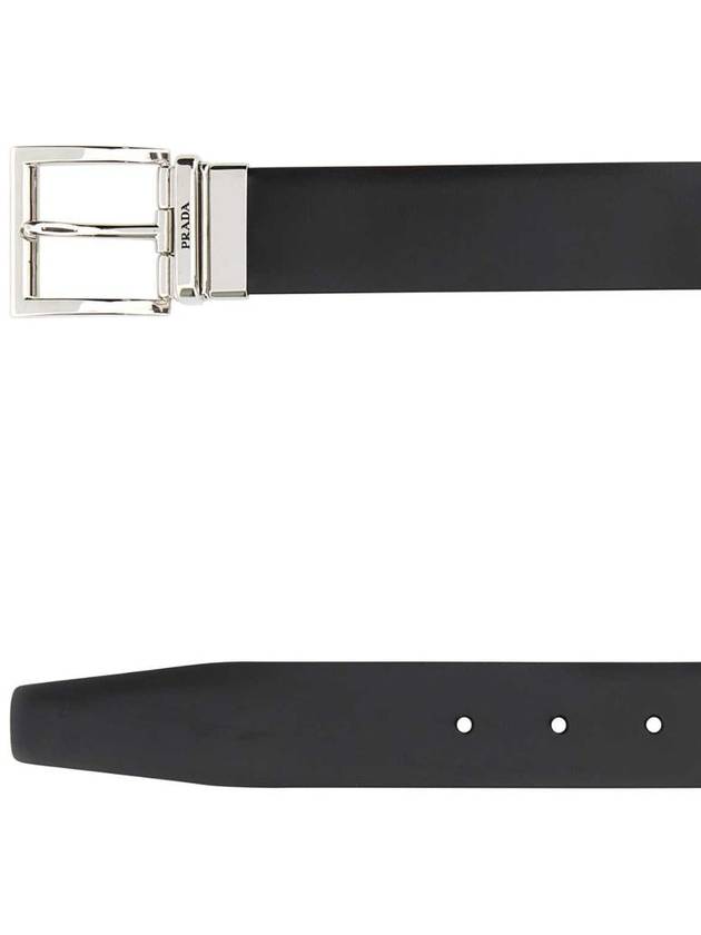 Reversible Leather Belt Black - PRADA - BALAAN 3