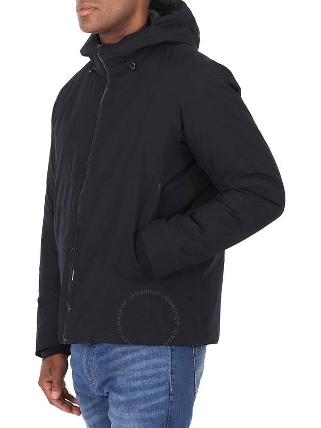 Save The Duck Men's Black Alvaro Logo-patch Hooded Padded Jacket, Size X-Small - SAVE THE DUCK - BALAAN 3