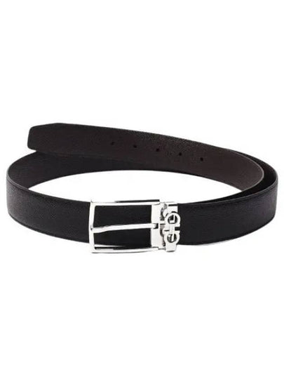 Gancini Reversible Adjustable Leather Belt Dark Brown - SALVATORE FERRAGAMO - BALAAN 2