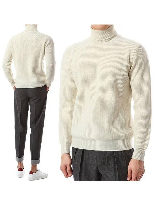 Cashmere wool ribbed turtleneck knit IMLMML168 IM55024 100 - RVR LARDINI - BALAAN 1