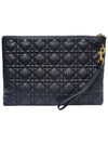 Women s S5086UWHC Caro Large Black Cannage Daily Pouch Clutch Bag Strap - DIOR - BALAAN 4