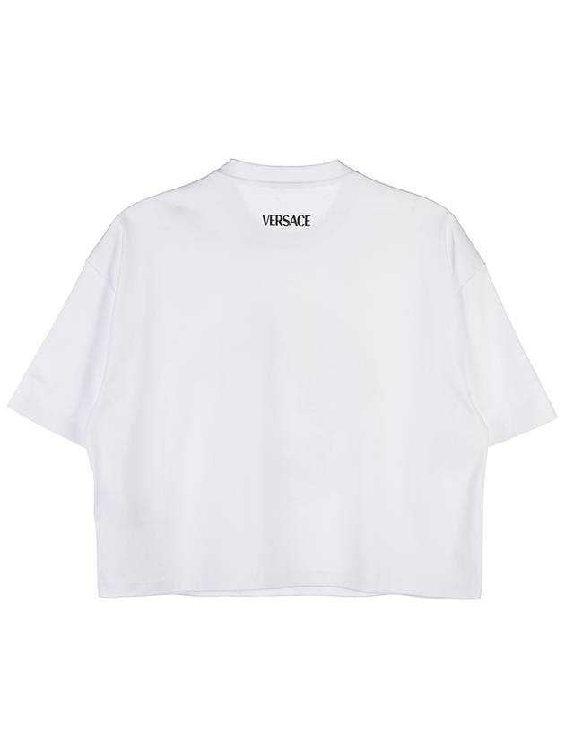 Studded Medusa Crop Short Sleeve T-Shirt White - VERSACE - BALAAN 3