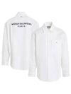 Back Logo Cotton Long Sleeve Shirt White - WOOYOUNGMI - BALAAN 2