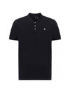 Embroidered Logo Short Sleeve Polo Shirt Black - MOOSE KNUCKLES - BALAAN 1