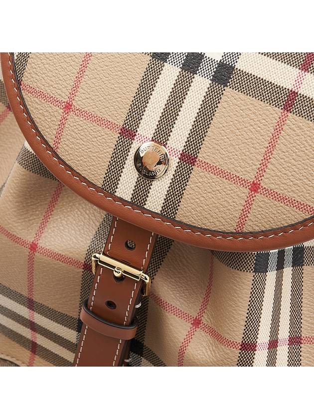 Check Backpack Brown Archive Beige - BURBERRY - BALAAN 7