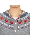 Rose Iceland Fair Isle Intarsia Cardigan FKC596AY1029 - THOM BROWNE - BALAAN 7