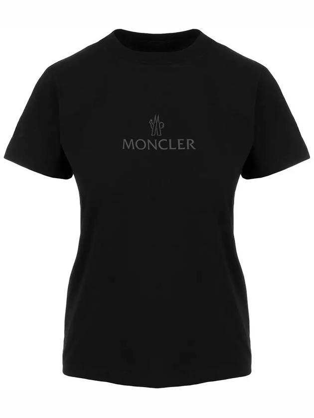 Logo Cotton Jersey Short Sleeve T-Shirt Black - MONCLER - BALAAN 3