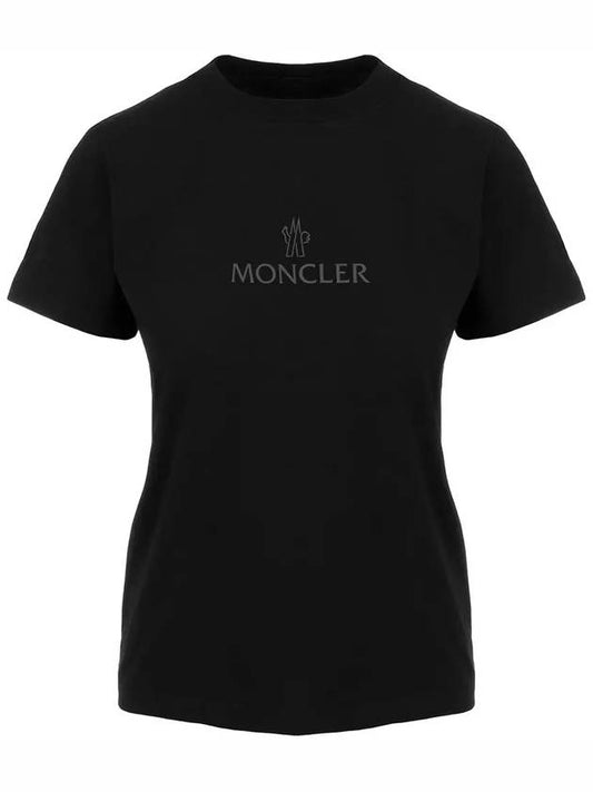 Logo Cotton Jersey Short Sleeve T-Shirt Black - MONCLER - BALAAN 2