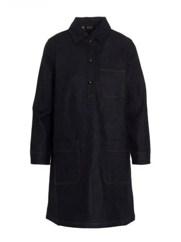 Aurelia Denim Shirt Short Dress Blue - A.P.C. - BALAAN 2