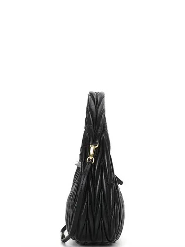 Wander Materasse Nappa Leather Shoulder Bag Black - MIU MIU - BALAAN 3