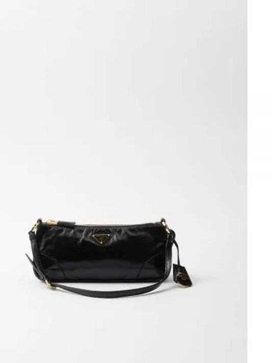 Re-Edition 2002 Small Leather Shoulder Bag Black - PRADA - BALAAN 2