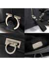 21 A896 Black Calfskin Silver Plated Gancini Sophia Small 2WAY - SALVATORE FERRAGAMO - BALAAN 7