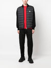 Padded Cotton Zip-Up Cardigan Black - MONCLER - BALAAN 4