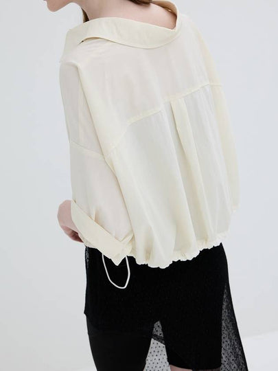 Back flare crop shirtIvory - REAL ME ANOTHER ME - BALAAN 2