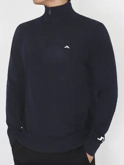 Kian Half Zip-Up Knit Top Navy - J.LINDEBERG - BALAAN 2