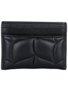 Softie Silver Metal Hardware Quilted Card Wallet Black - MULBERRY - BALAAN 4