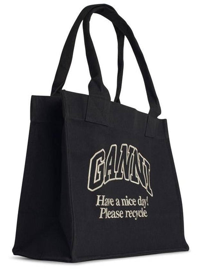 Ganni 'Easy' Brown Canvas Shopping - GANNI - BALAAN 2