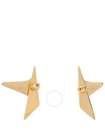 Ferragamo Ladies Gold Star Logo Engraved Earrings - SALVATORE FERRAGAMO - BALAAN 2